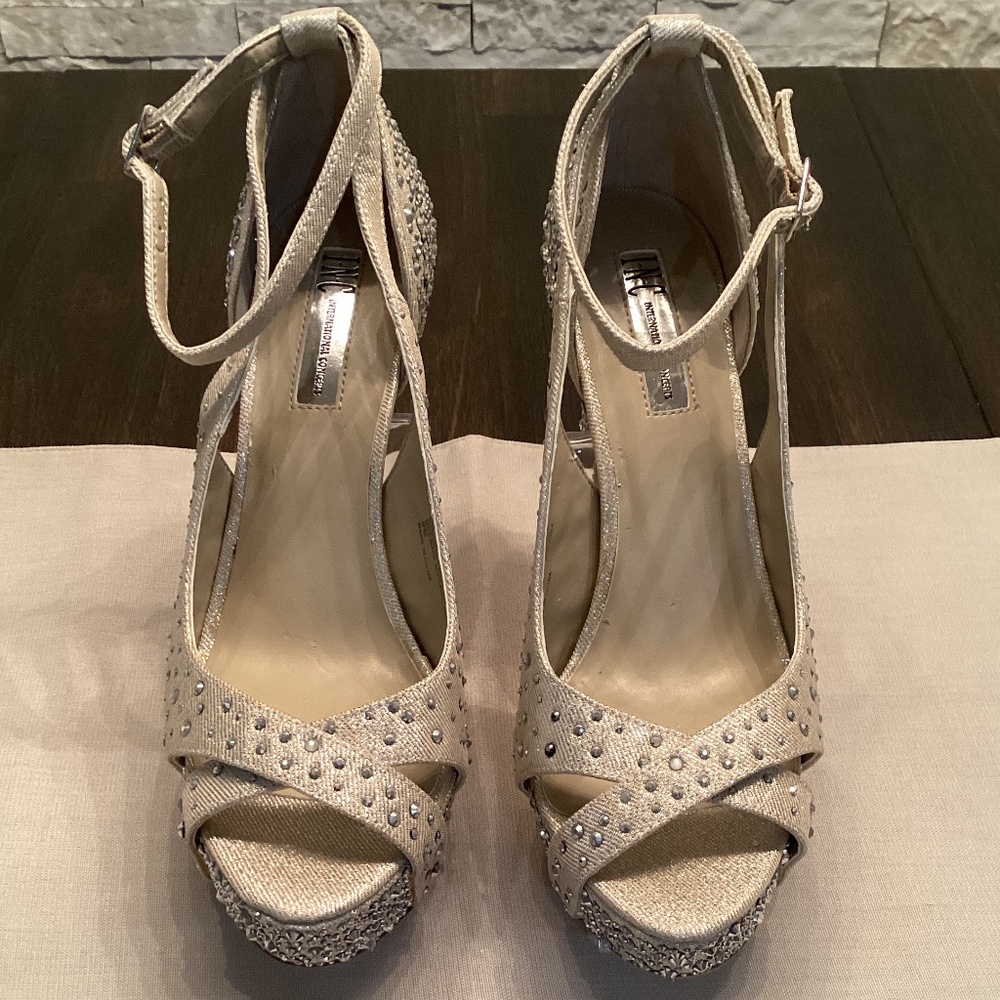 INC International Concepts Rhinestone Platform Sandals